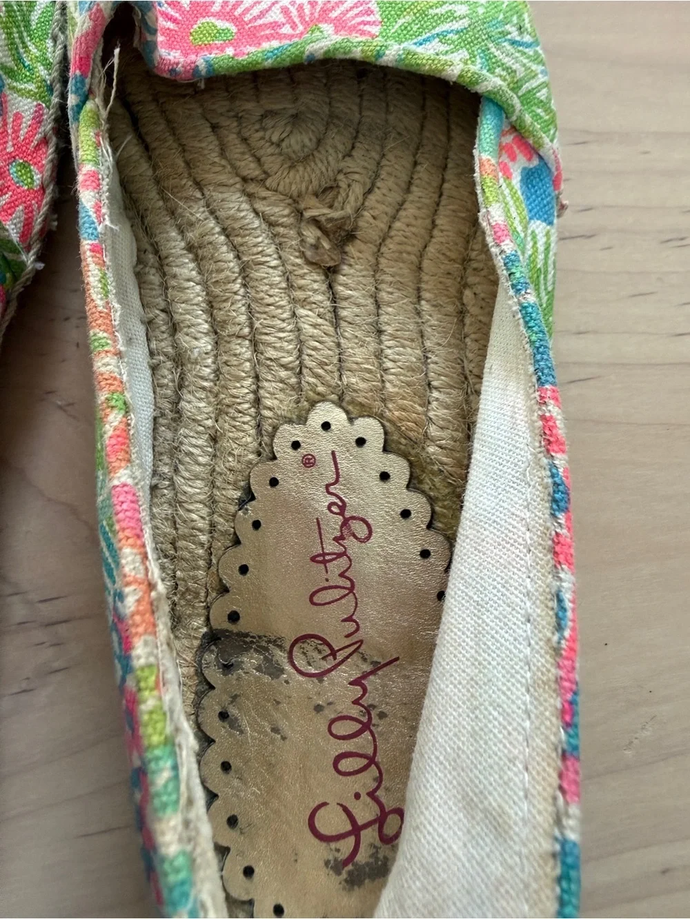 Lilly Pulitzer Lia Lovers Coral Espadrilles Sea Spray Blue Pink Green